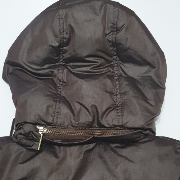 Barbour Nation Down Umber Brown Hooded Jacket - Picture 11 of 12